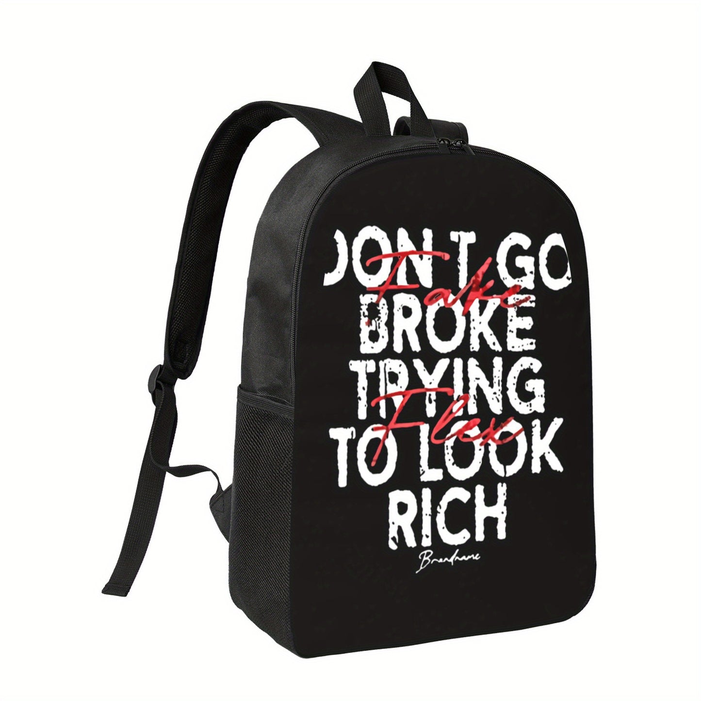 In His Divine Power Polyester Printed Backpack For School