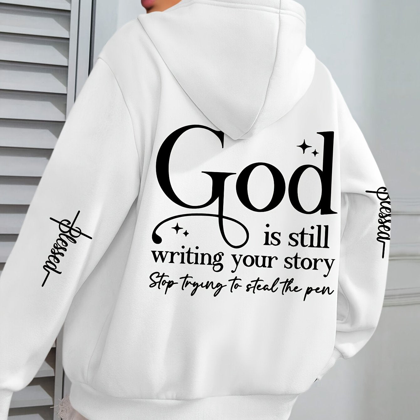 GOD Slogan Hoodie Pullover Hooded Sweatshirt Casual IHDP