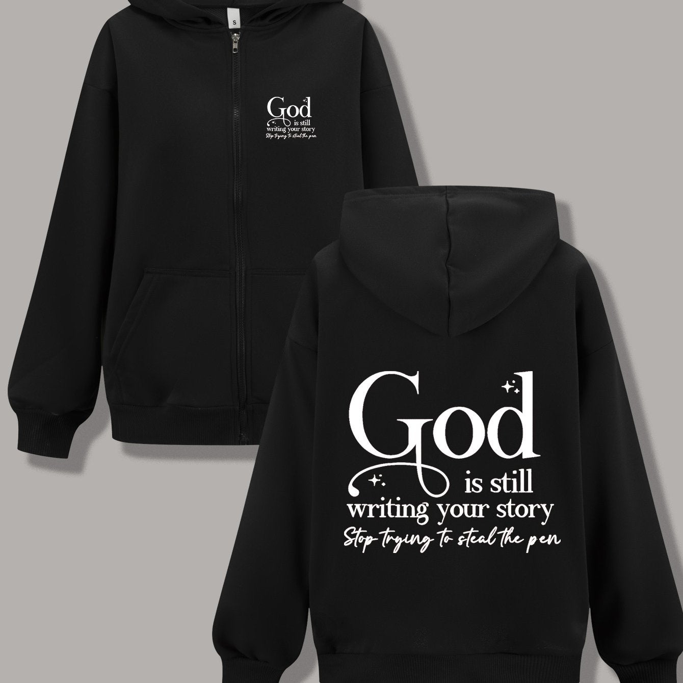 Inspirational Hoodie Jacket God Is Still Writing Your Story
