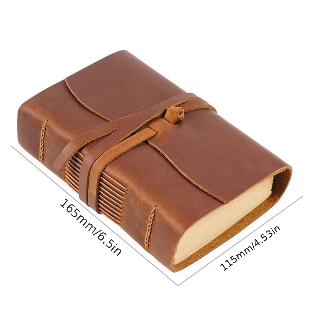 In His Divine Power Leather Journal Handcrafted 400 Pages