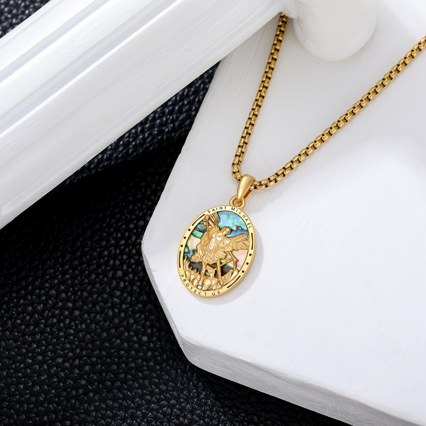 Archangel Michael Pendant Necklace S925 Silver Jewelry