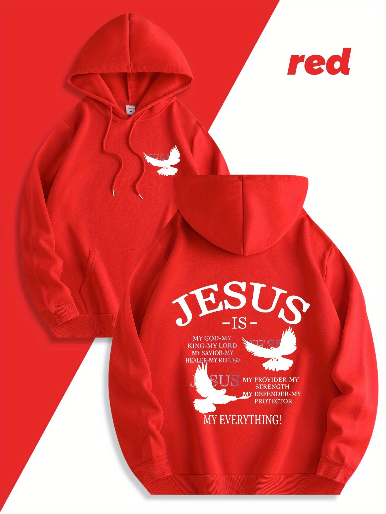 Divine Power Jesus and Dove Graphic Hoodie Unisex Gift