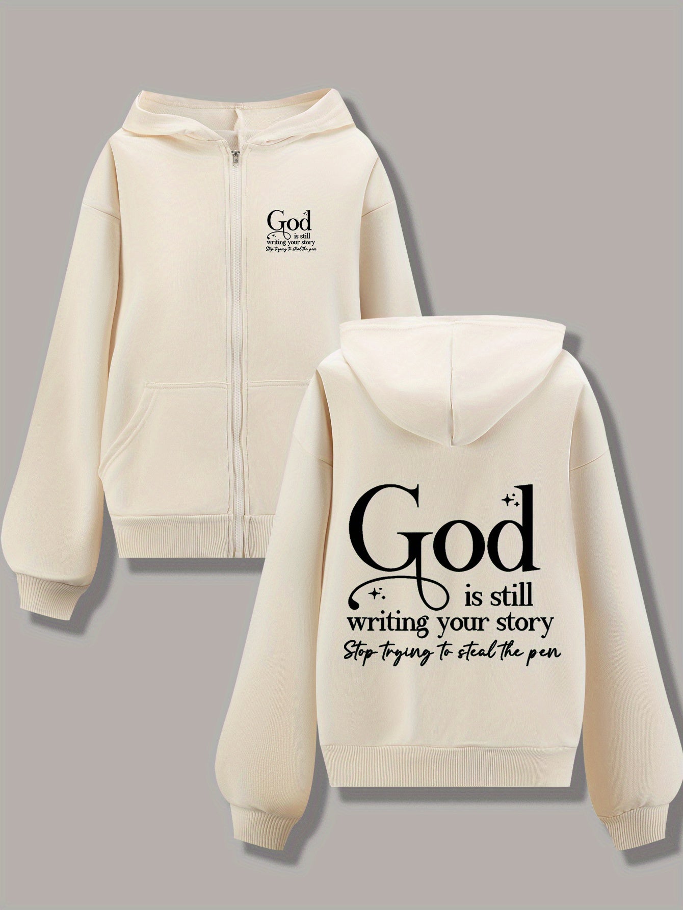 Inspirational Hoodie Jacket God Is Still Writing Your Story