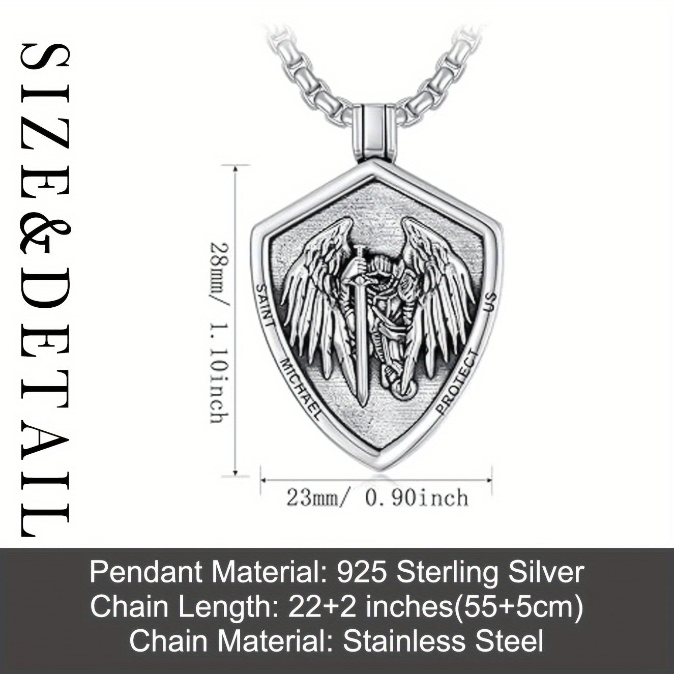 Guardian Shield Sword Medal Pendant