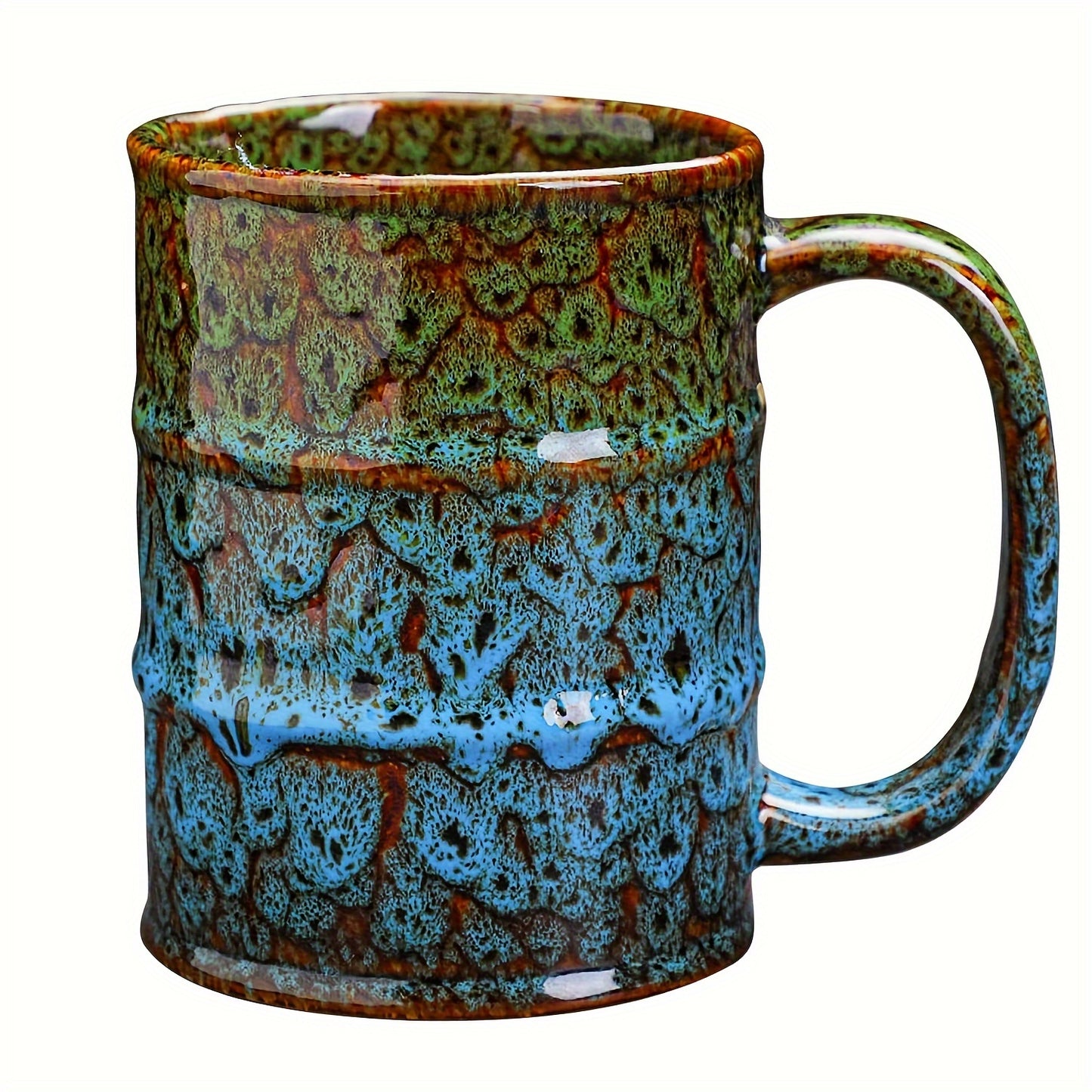 Ceramic Colorful Coffee Mug, 600ml Large Capacity, Insulated