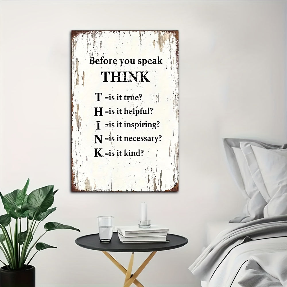 Motivation Quotes Wooden Framed Canvas Painting Wall Decor