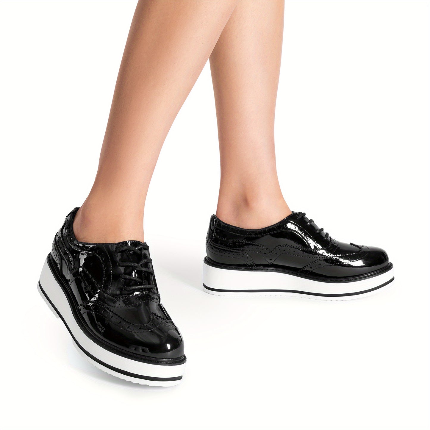 Fashion Casual Lace Up Wingtips Shoes for All Season by Dream Pair