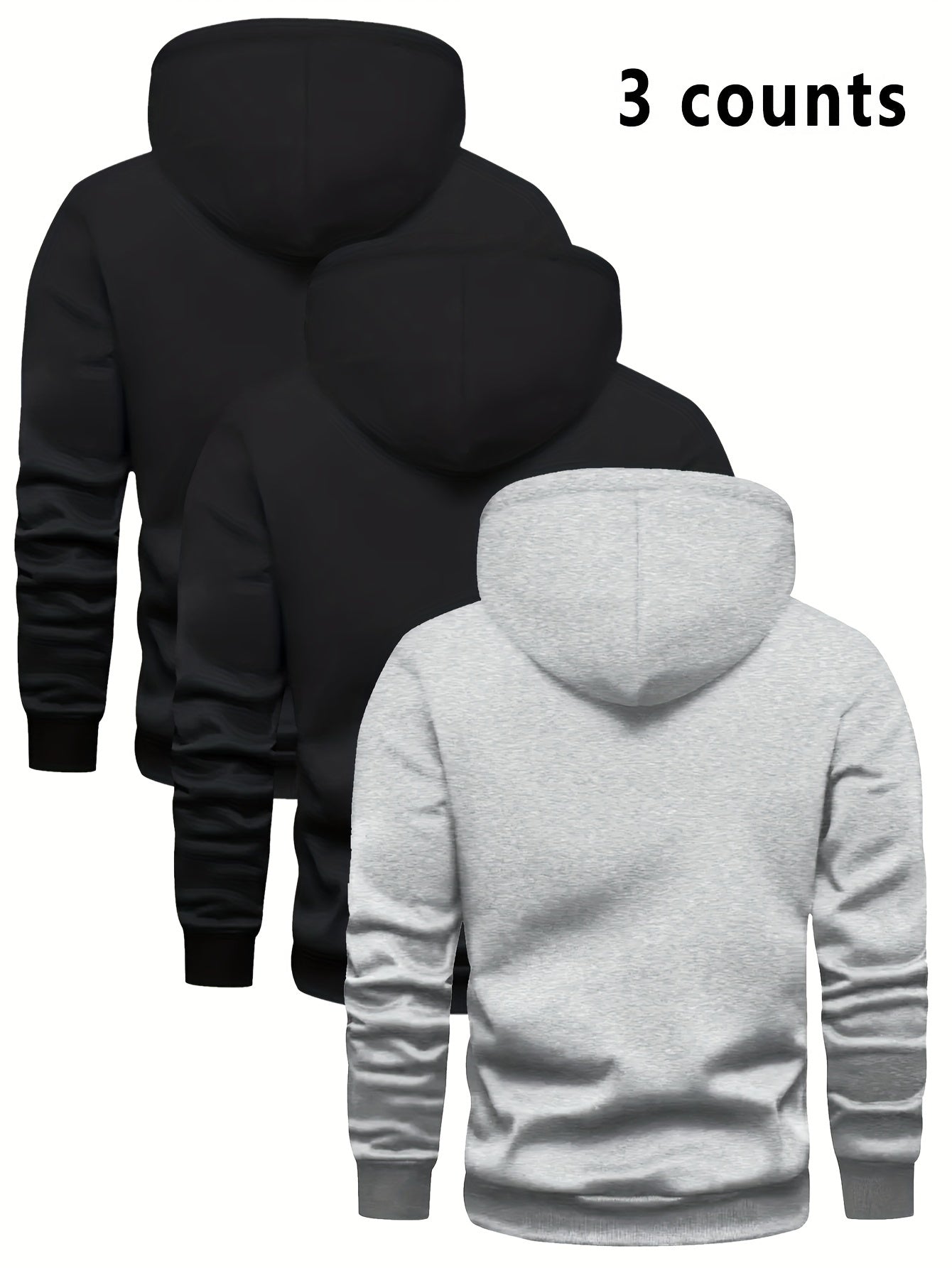 Velvet Hooded Sweatshirt For Men Casual Pullover Hoodie