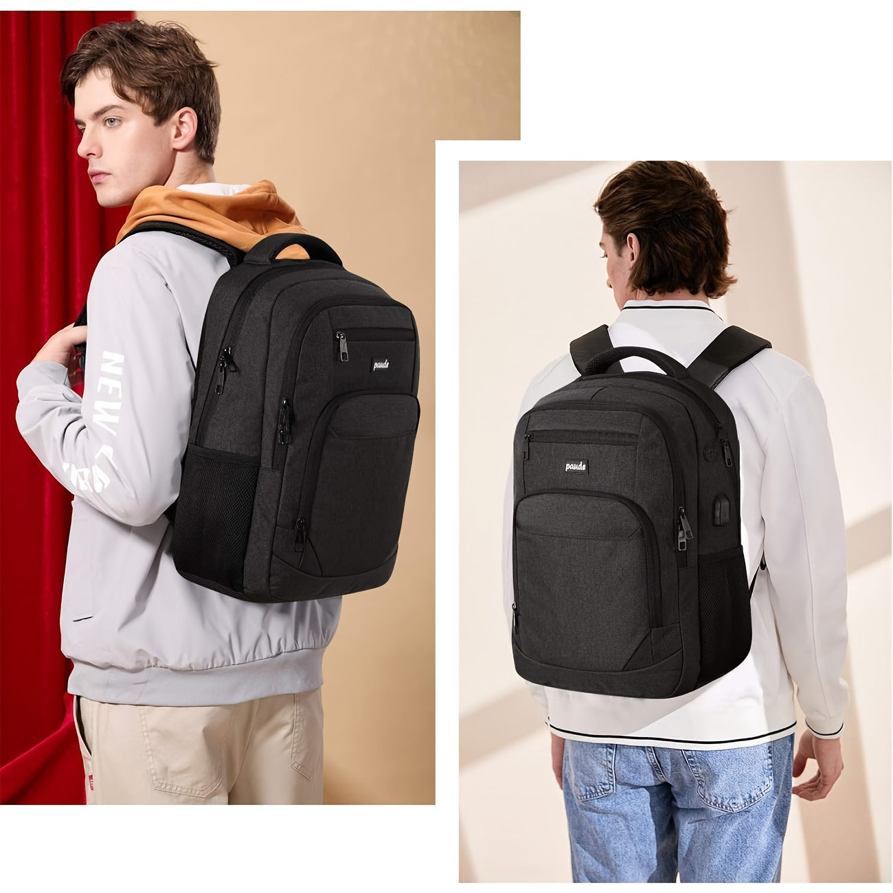 Laptop Backpack With USB Charging Port For Travel Everyday