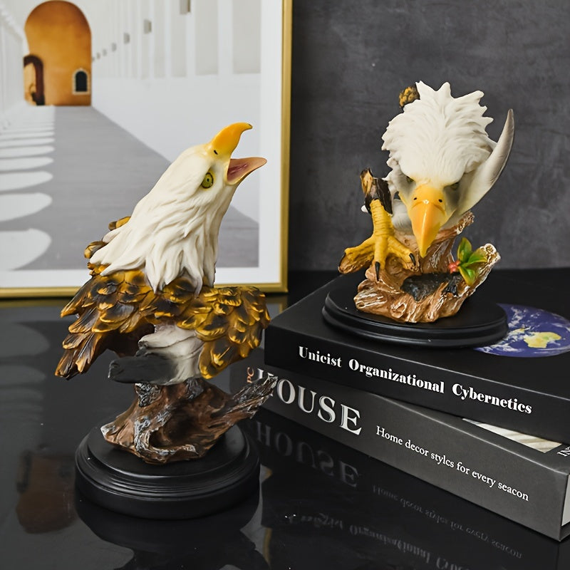 In His Divine Power Majestic Eagle Resin Statue Home Decor