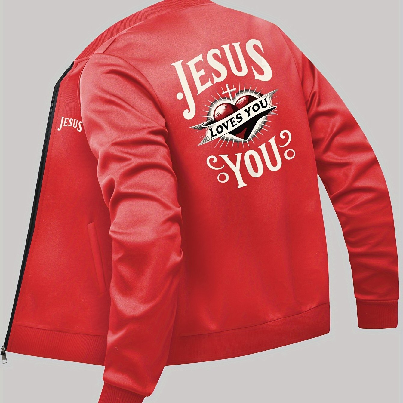 Mens Zip Up Baseball Collar Jacket Regular Fit Outerwear