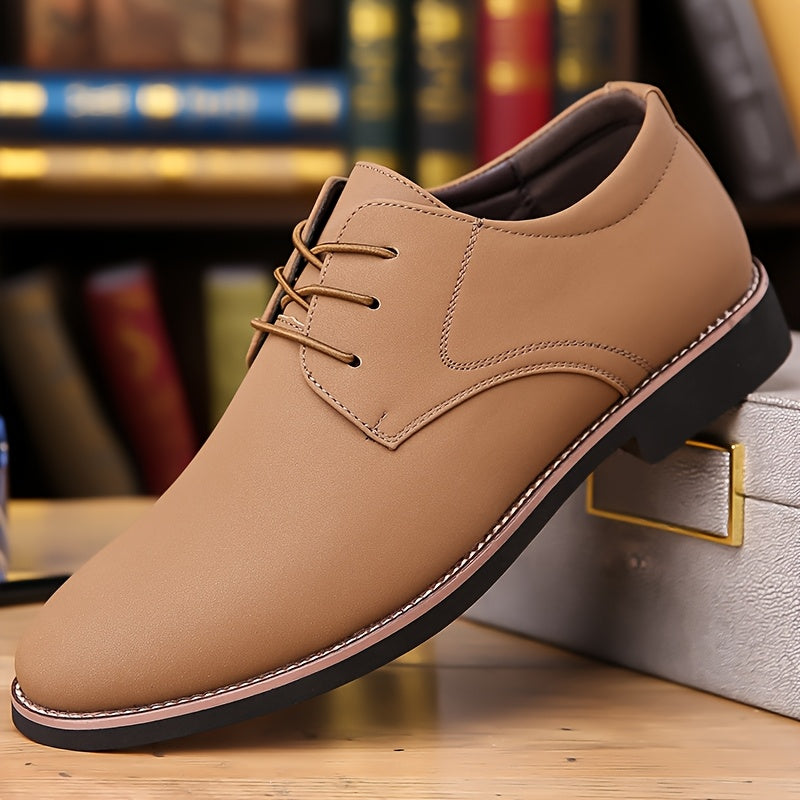 Men's Round Toe Oxfords Dress Shoes With Rubber Sole