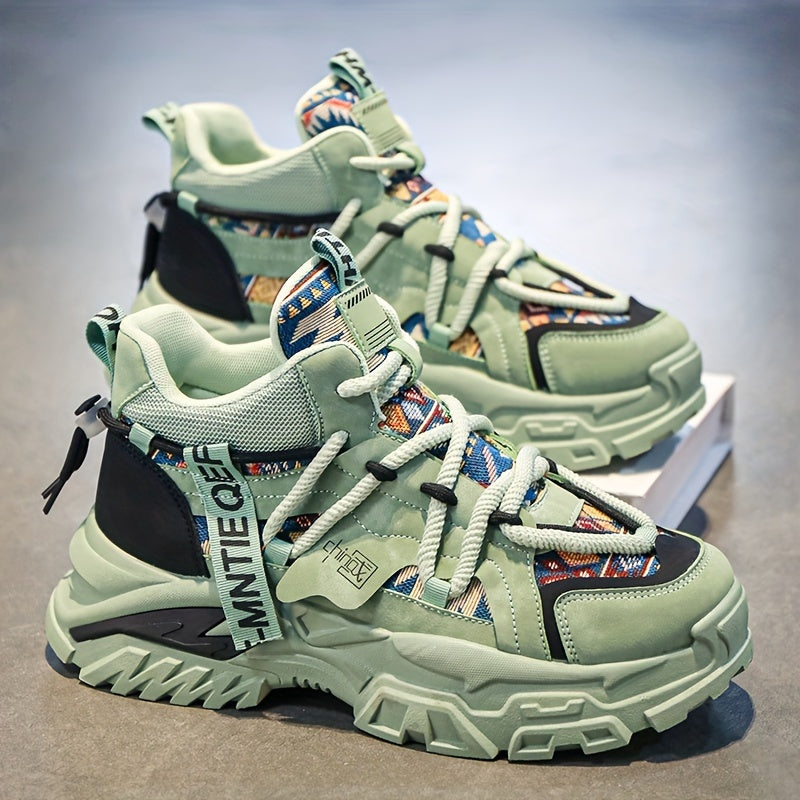 Versatile Mens High Top Casual Shoes Trendy Street Sneakers
