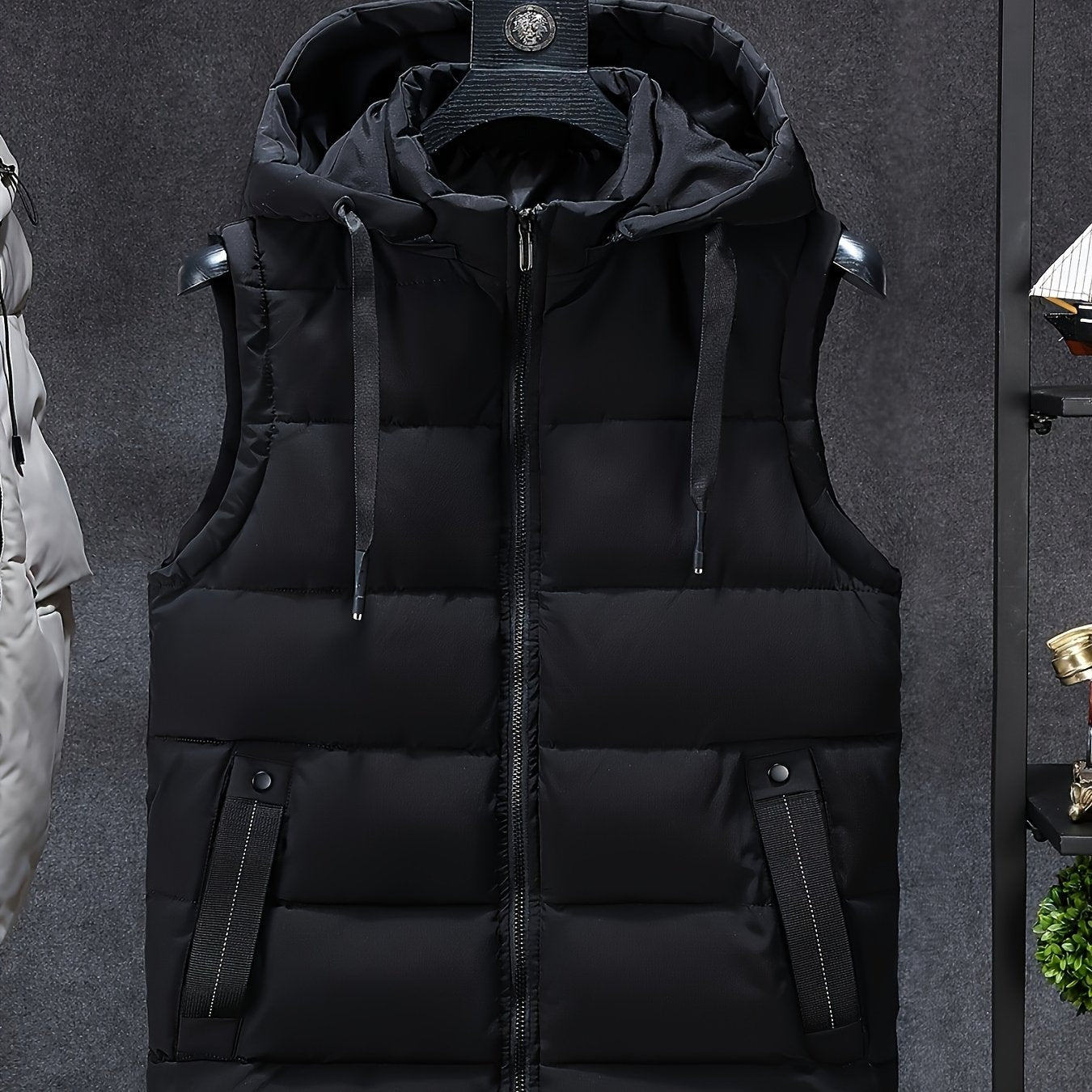 Men's Thick Insulated Hooded Vest by In His Divine Power