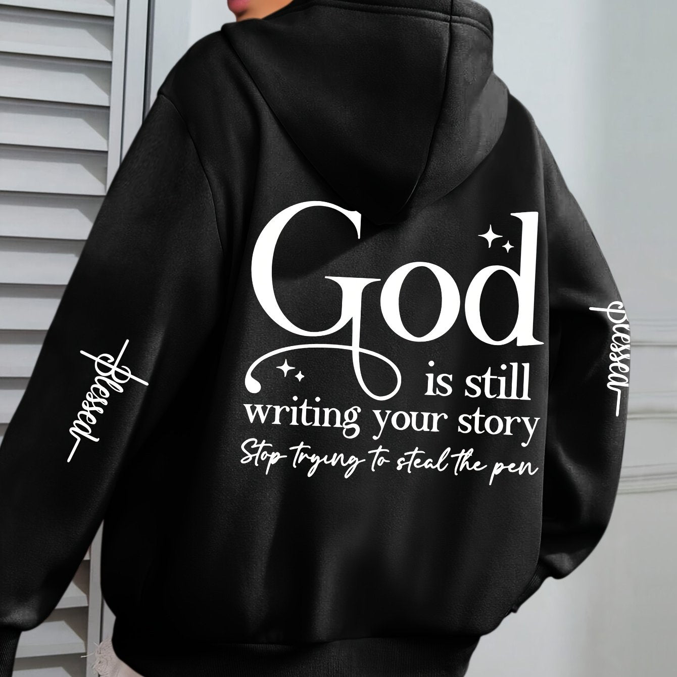 GOD Slogan Hoodie Pullover Hooded Sweatshirt Casual IHDP