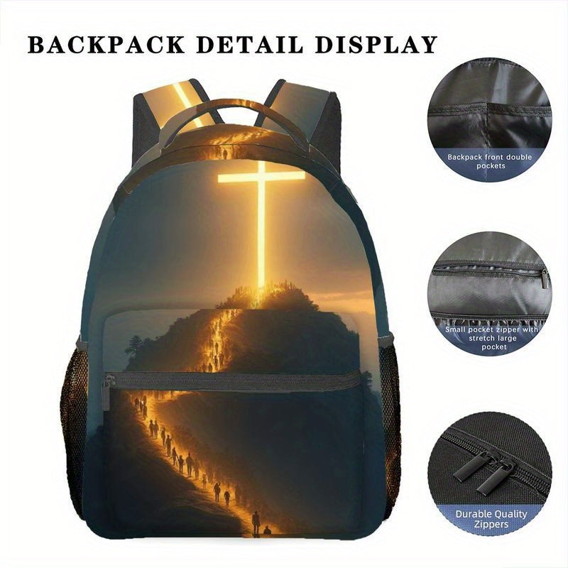 Lightweight Jesus Cross Backpack Foldable Travel Daypack
