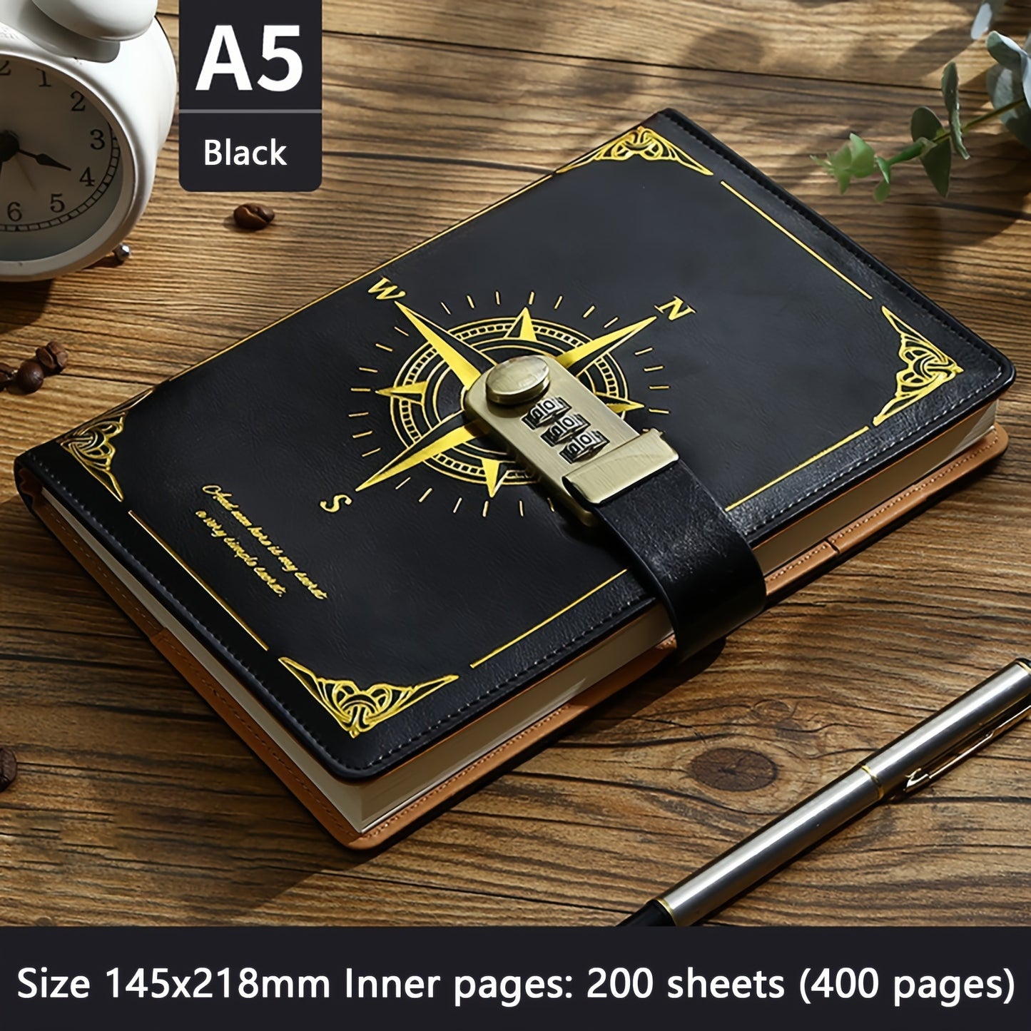 Retro Password Diary With Lock For Girls And Women