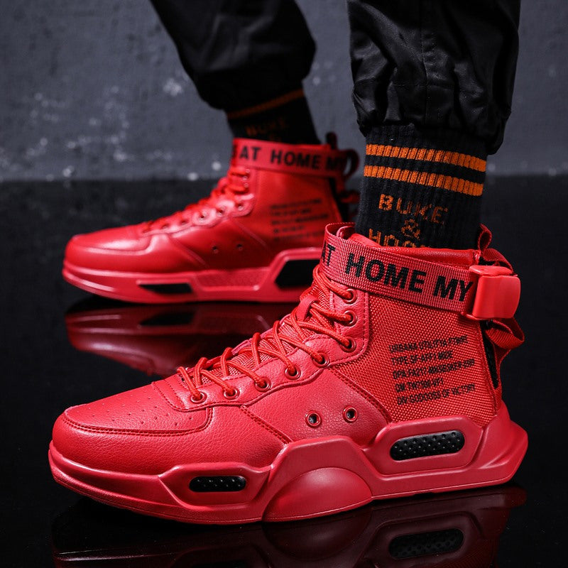 Fashionable High Top Men's Basketball Shoes Sports Leisure Walking Shoes