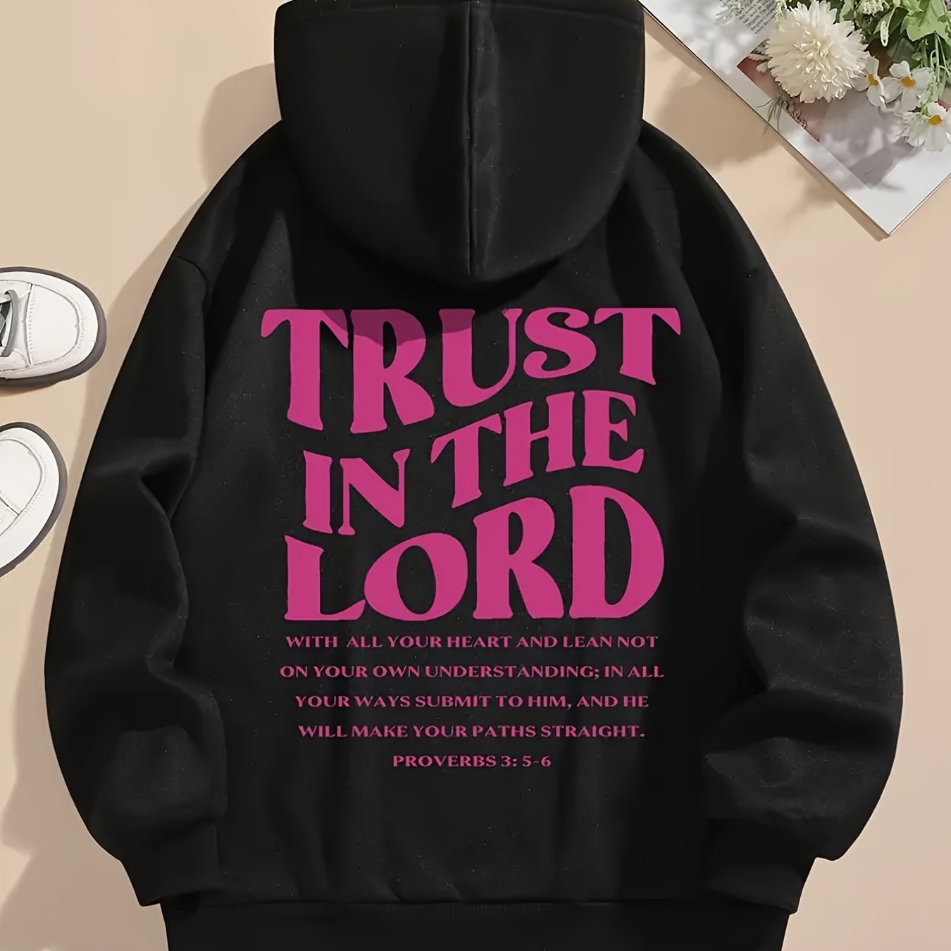 In His Divine Power Bible Verse Sweatshirt ThreeFiveSix