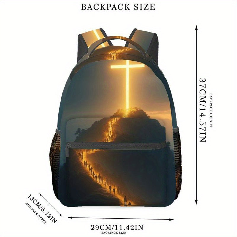 Lightweight Jesus Cross Backpack Foldable Travel Daypack