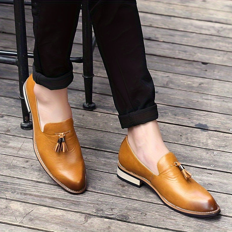 Mens Slip On Tassel Loafers For Weddings And Parties
