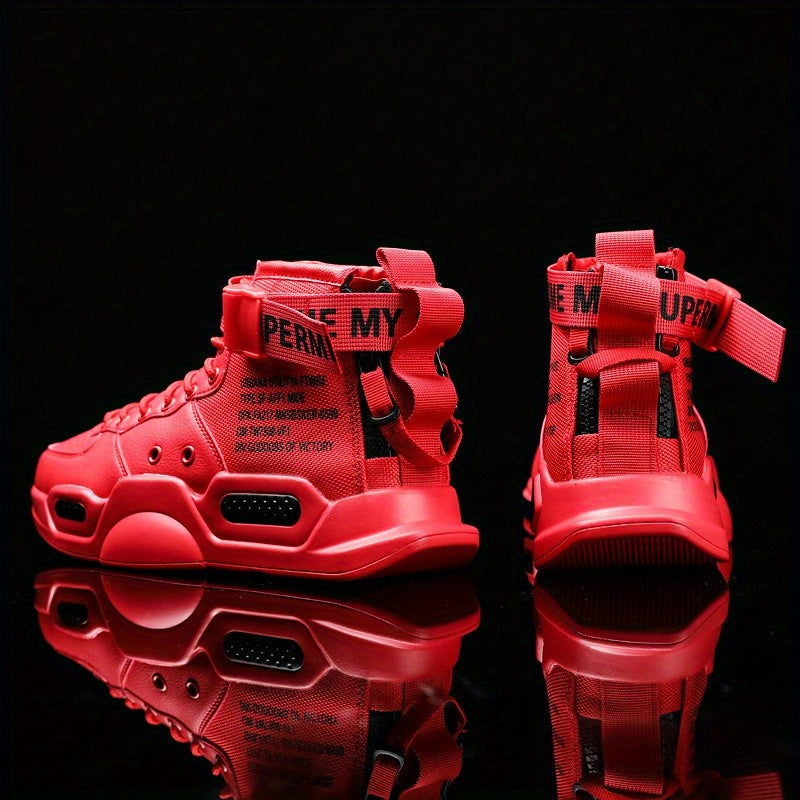 Fashionable High Top Men's Basketball Shoes Sports Leisure Walking Shoes