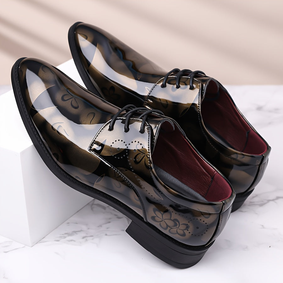 Derby Shoes Men's Soft Sole British Style Groom's Shoes