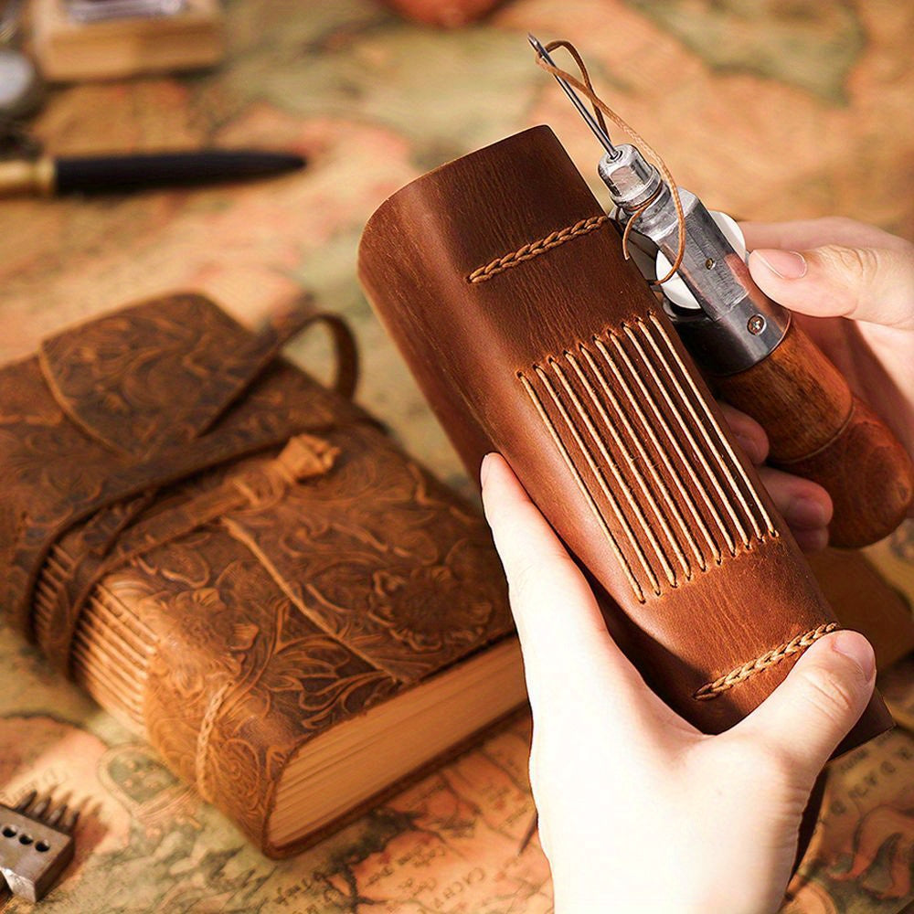 In His Divine Power Leather Journal Handcrafted 400 Pages