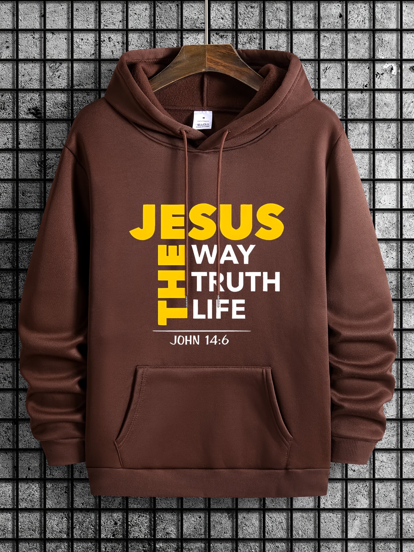 Mens Jesus Way Truth Life John 14 6 ComfortPulloverHoodie