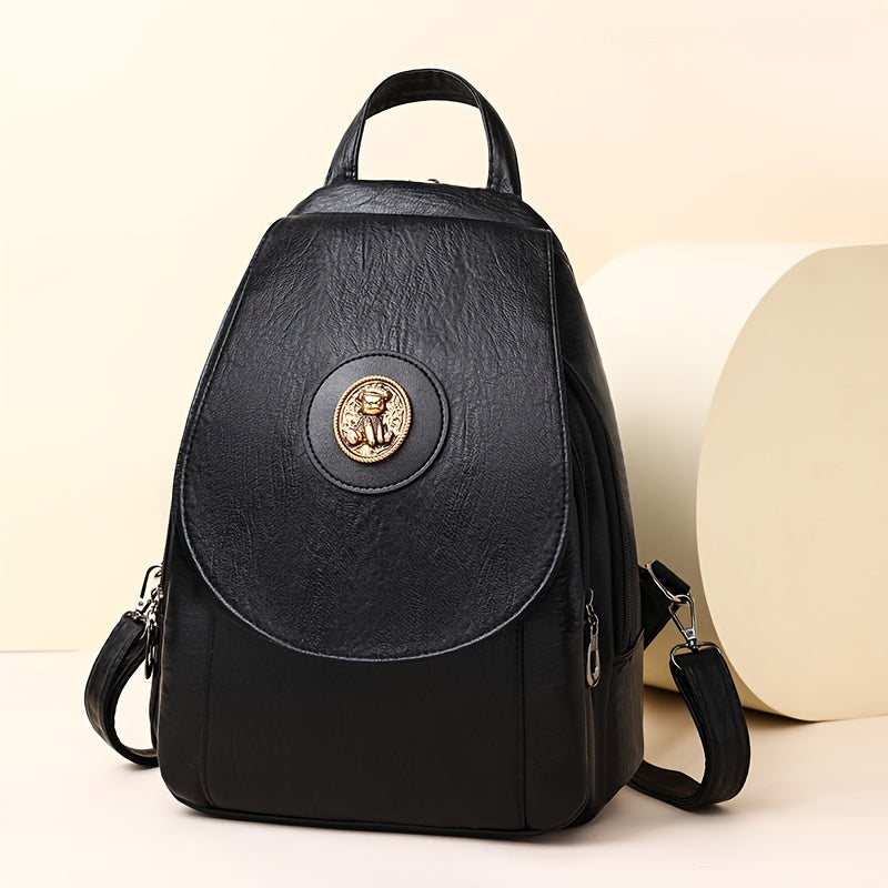 Taole Rabbit Vintage Faux Leather Backpack For Daily Use