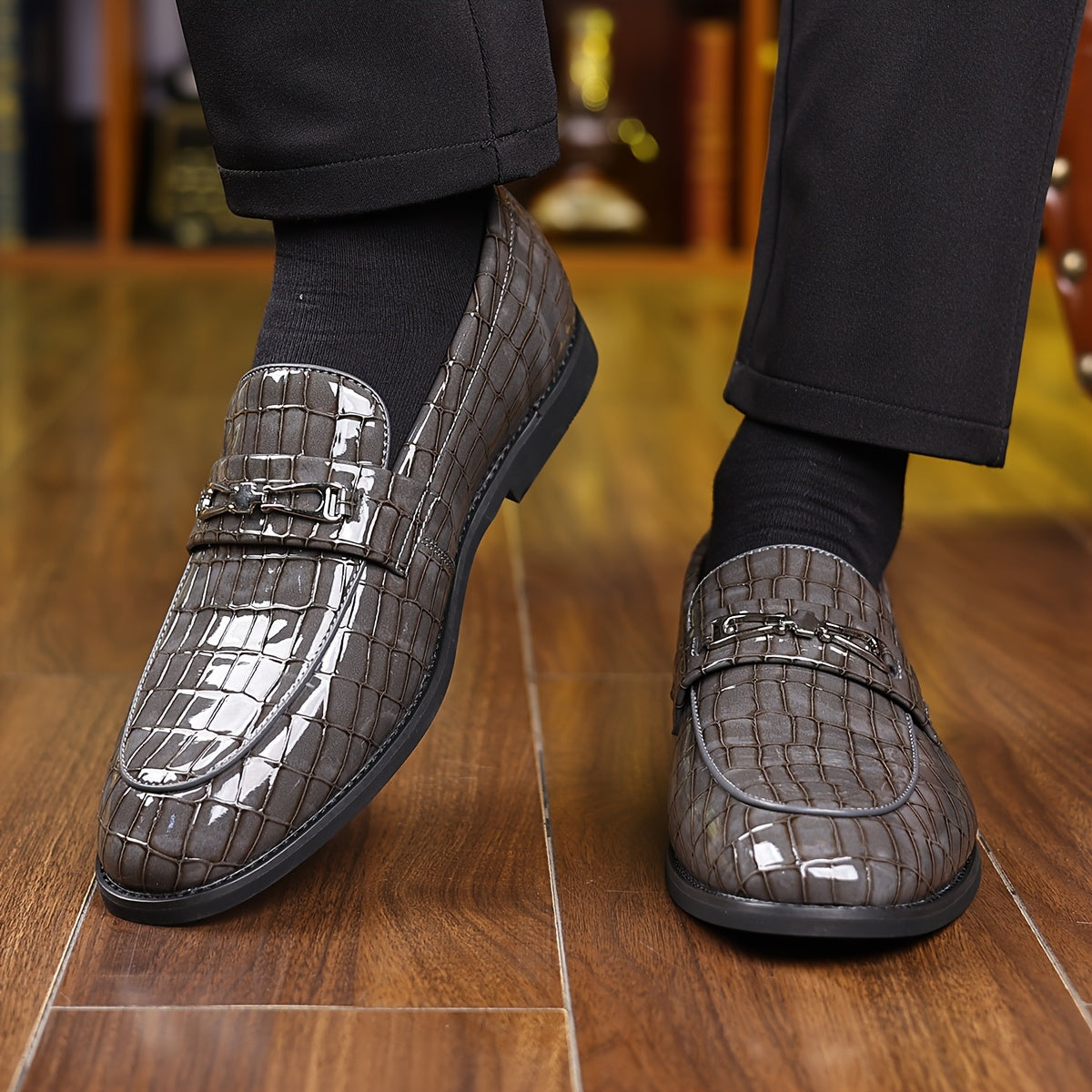 Slip-on Loafers Casual Pointed Toe Rubber Sole