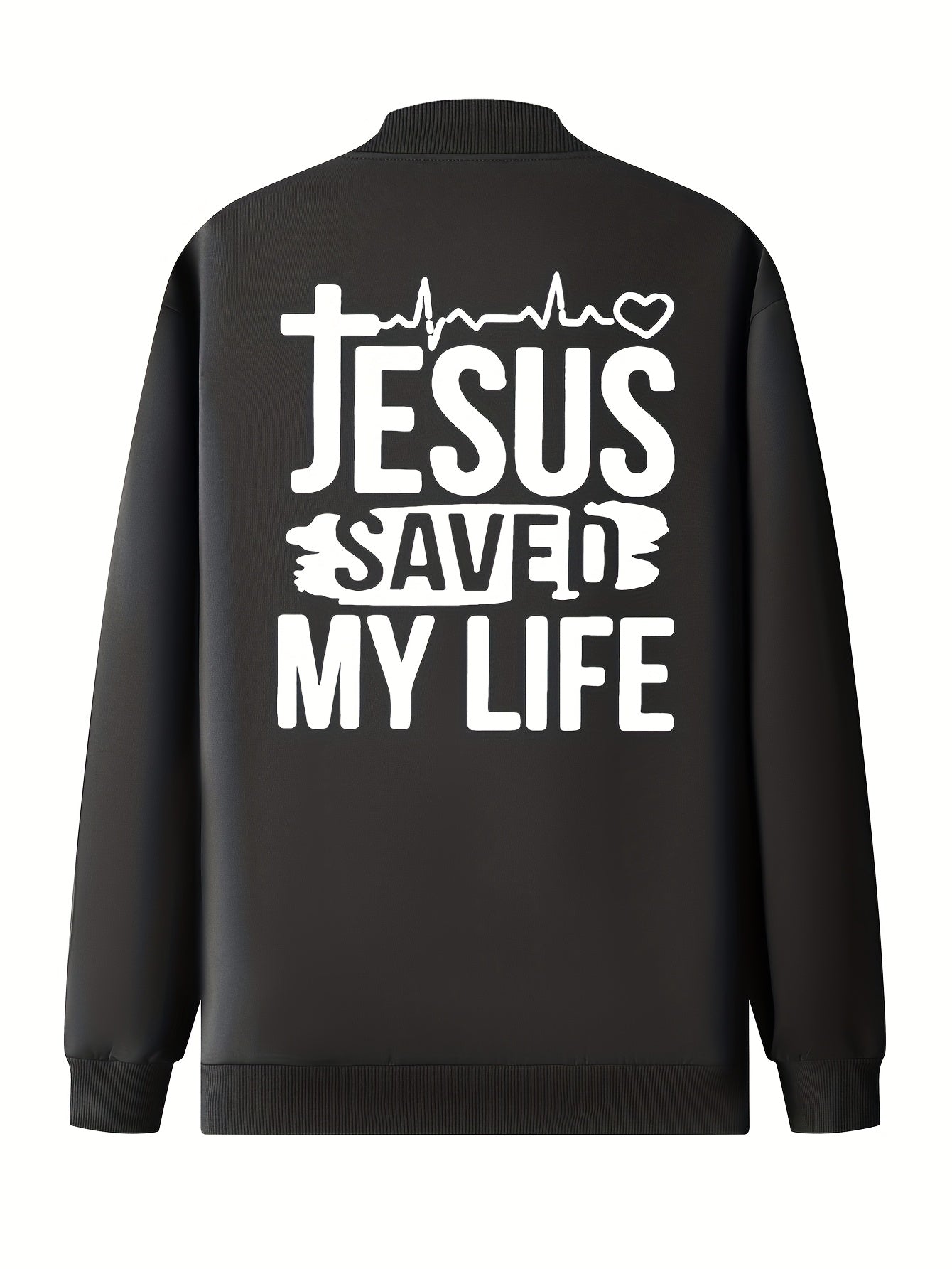 Jesus Saved My Life Bomber Jacket Casual Everyday Wear