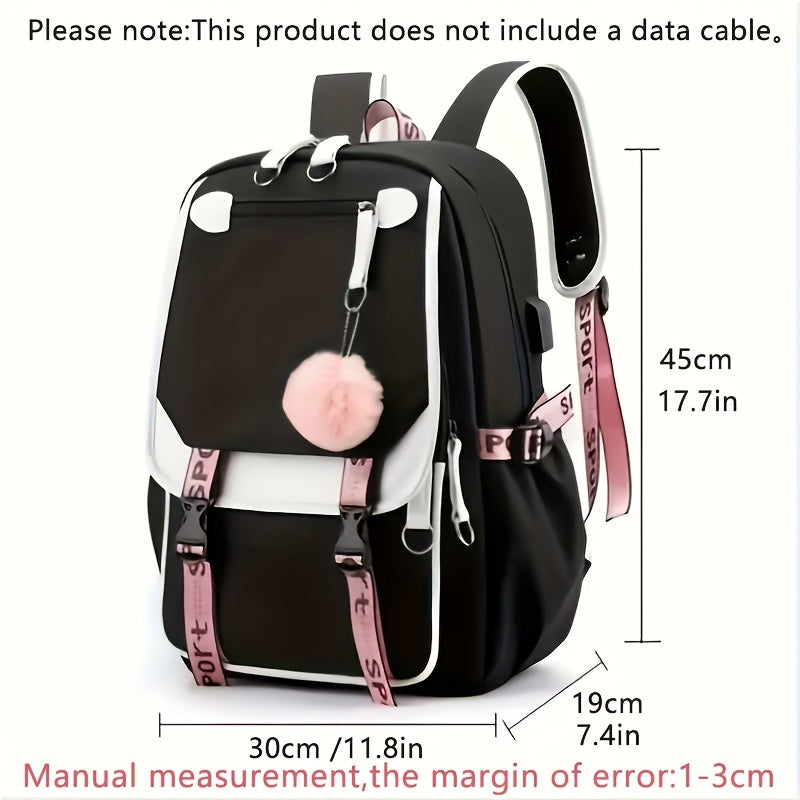 Lightweight Oxford College Style Backpack For Teenagers