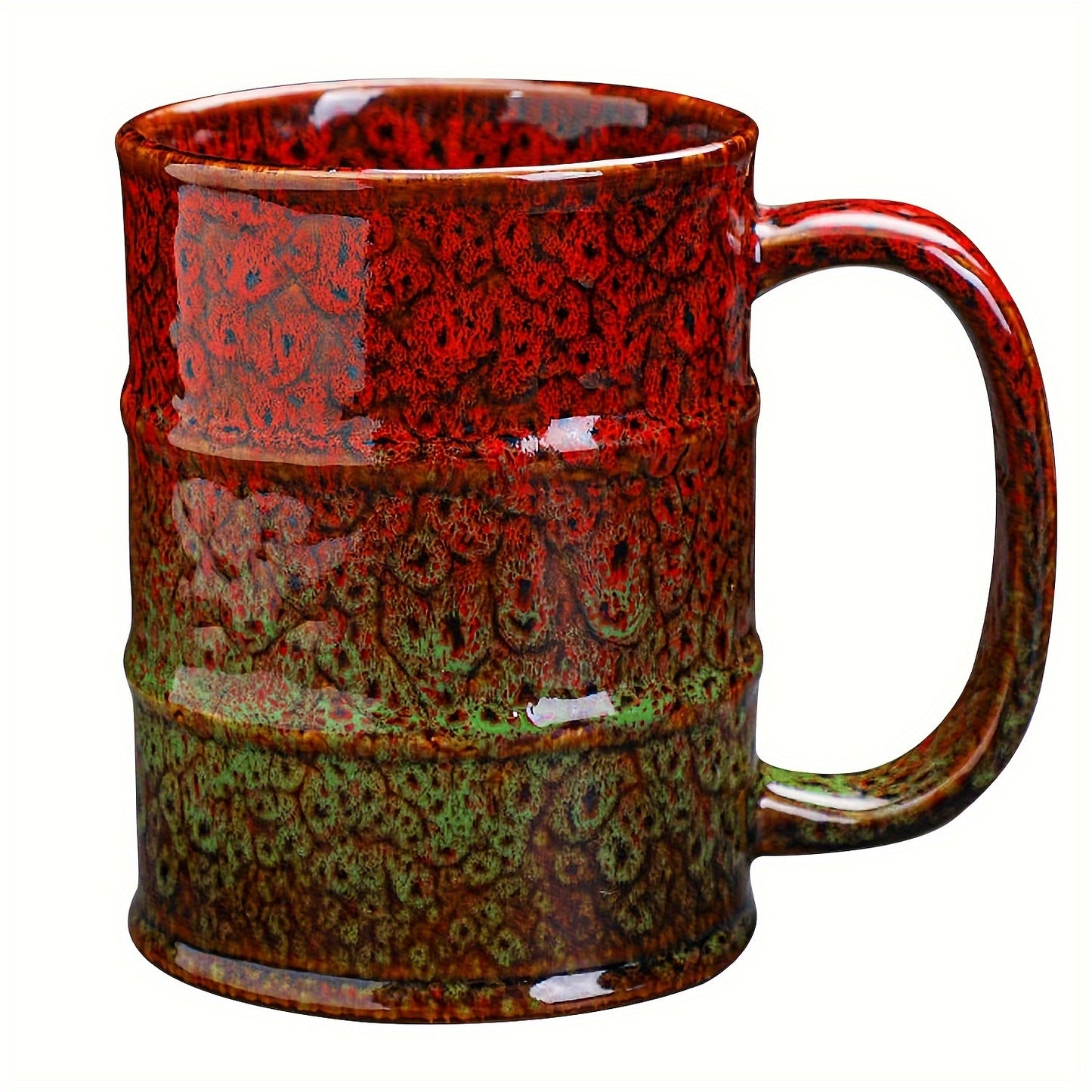 Ceramic Colorful Coffee Mug, 600ml Large Capacity, Insulated