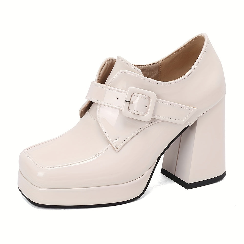 Elegant Women's Slip On Loafer Shoes Square Toe All Season Rubber Sole