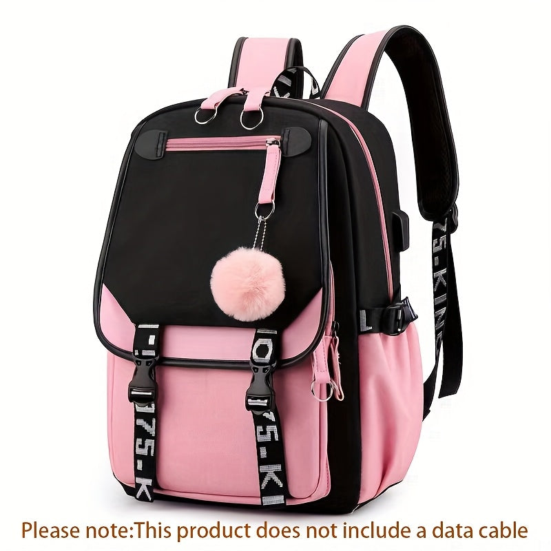 Lightweight Oxford College Style Backpack For Teenagers