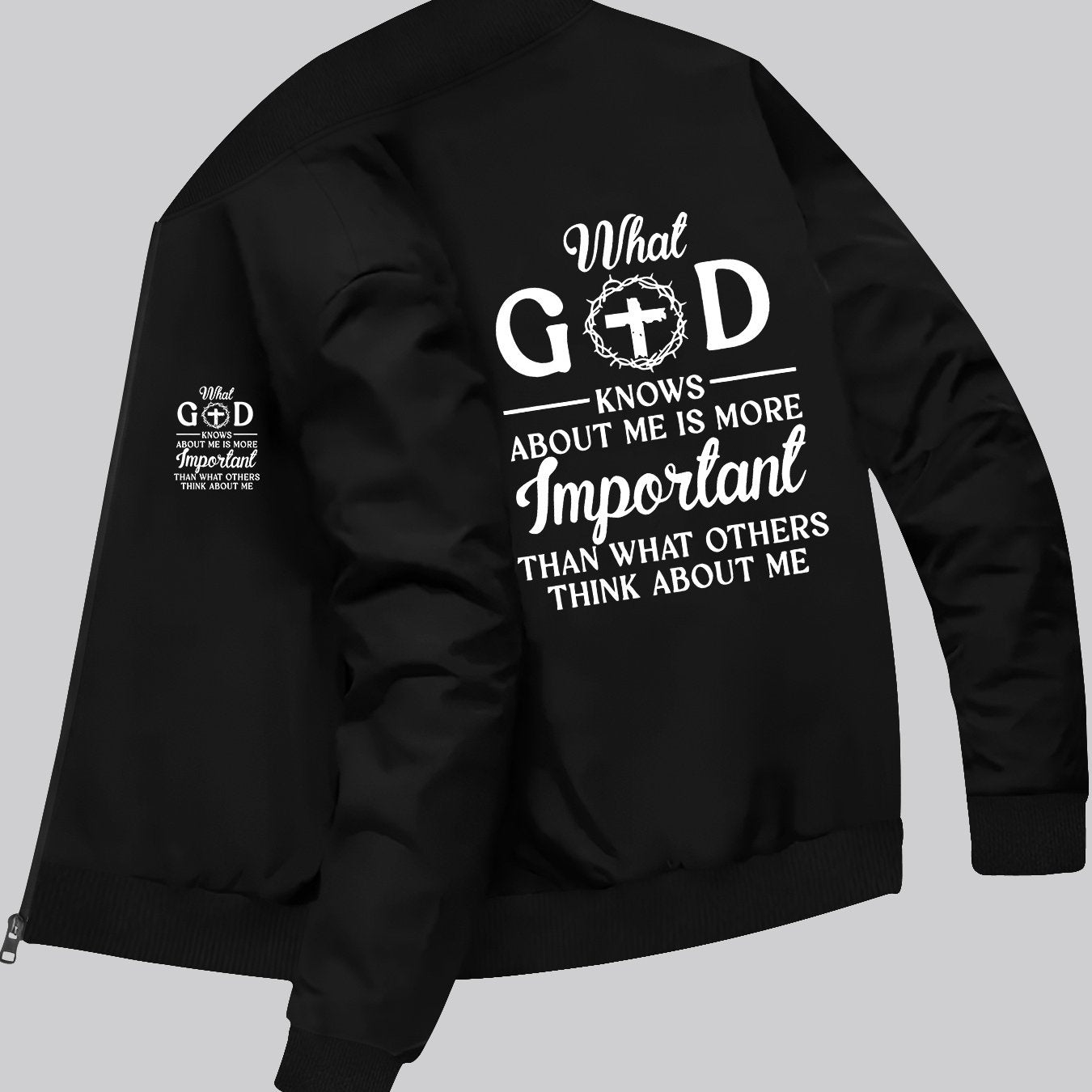 In His Divine Power Mens Inspirational God Printed Jacket
