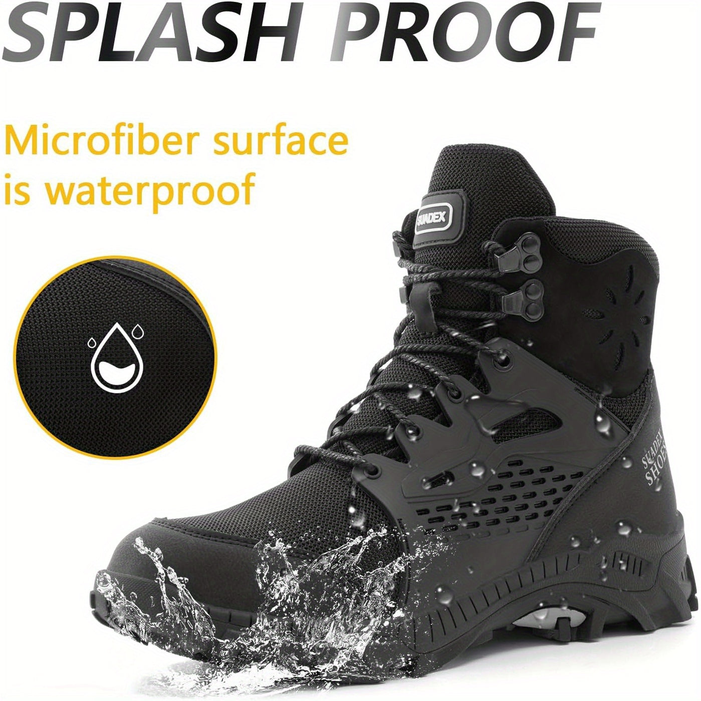 Lightweight Steel Toe Safety Boots Waterproof Construction