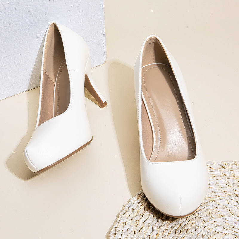 Women's Classic Elegant Versatile Low Stiletto Heels