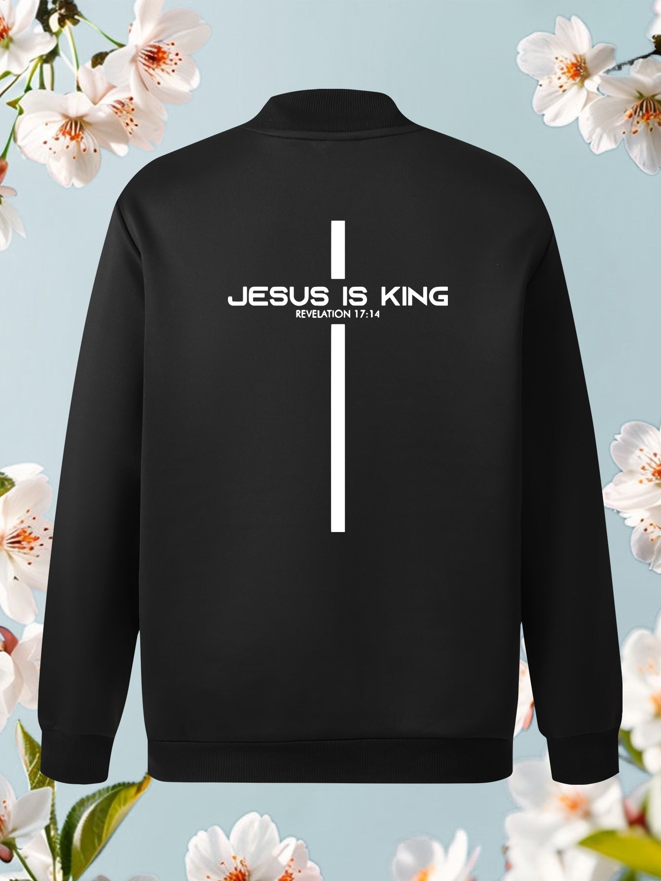 In His Divine Power Jesus Is King Bomber Jacket Casual