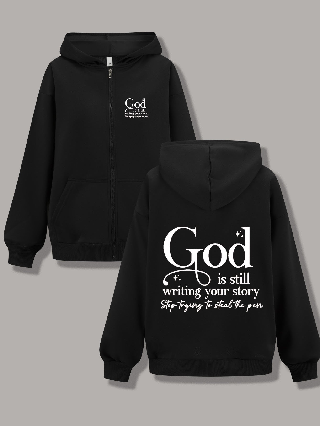 Inspirational Hoodie Jacket God Is Still Writing Your Story