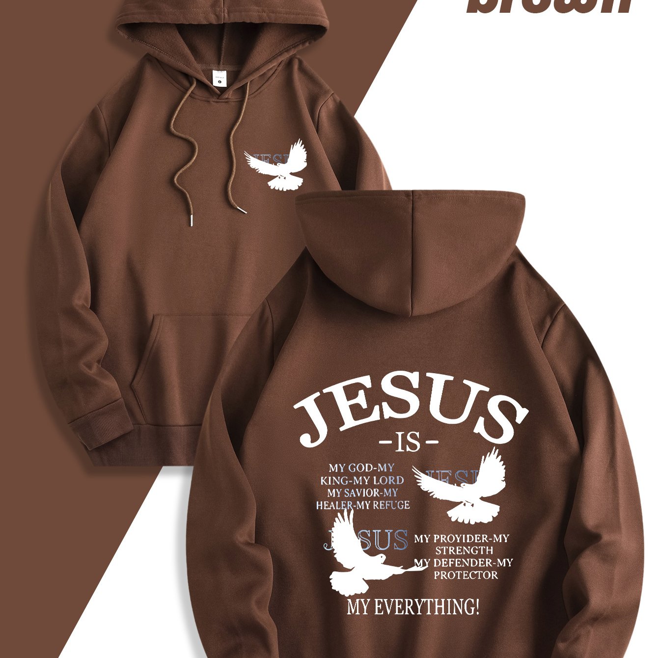 Divine Power Jesus and Dove Graphic Hoodie Unisex Gift