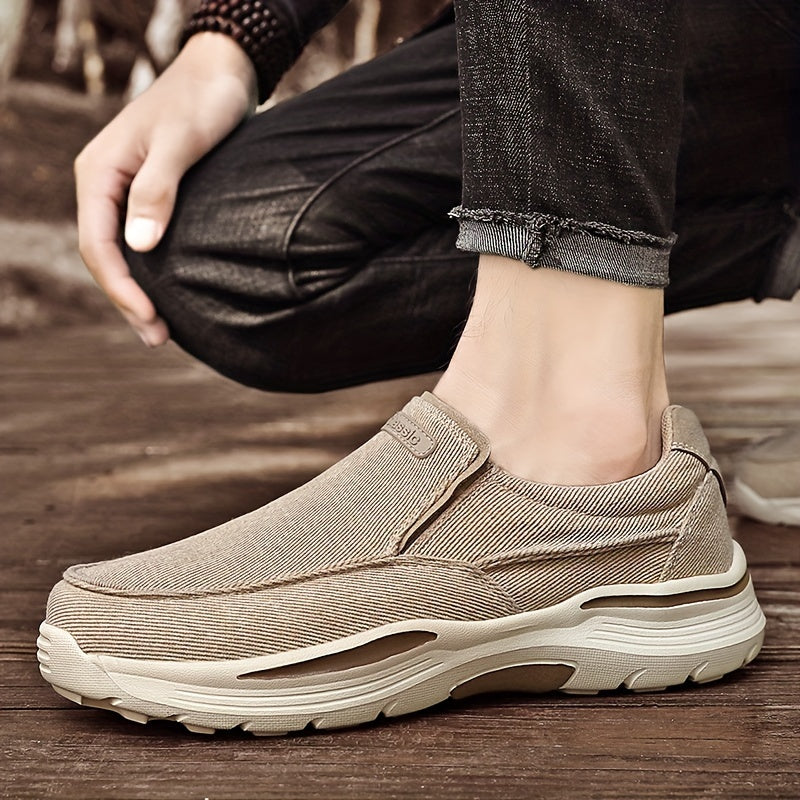 Casual Canvas Slip On Loafers For Walking And Hiking