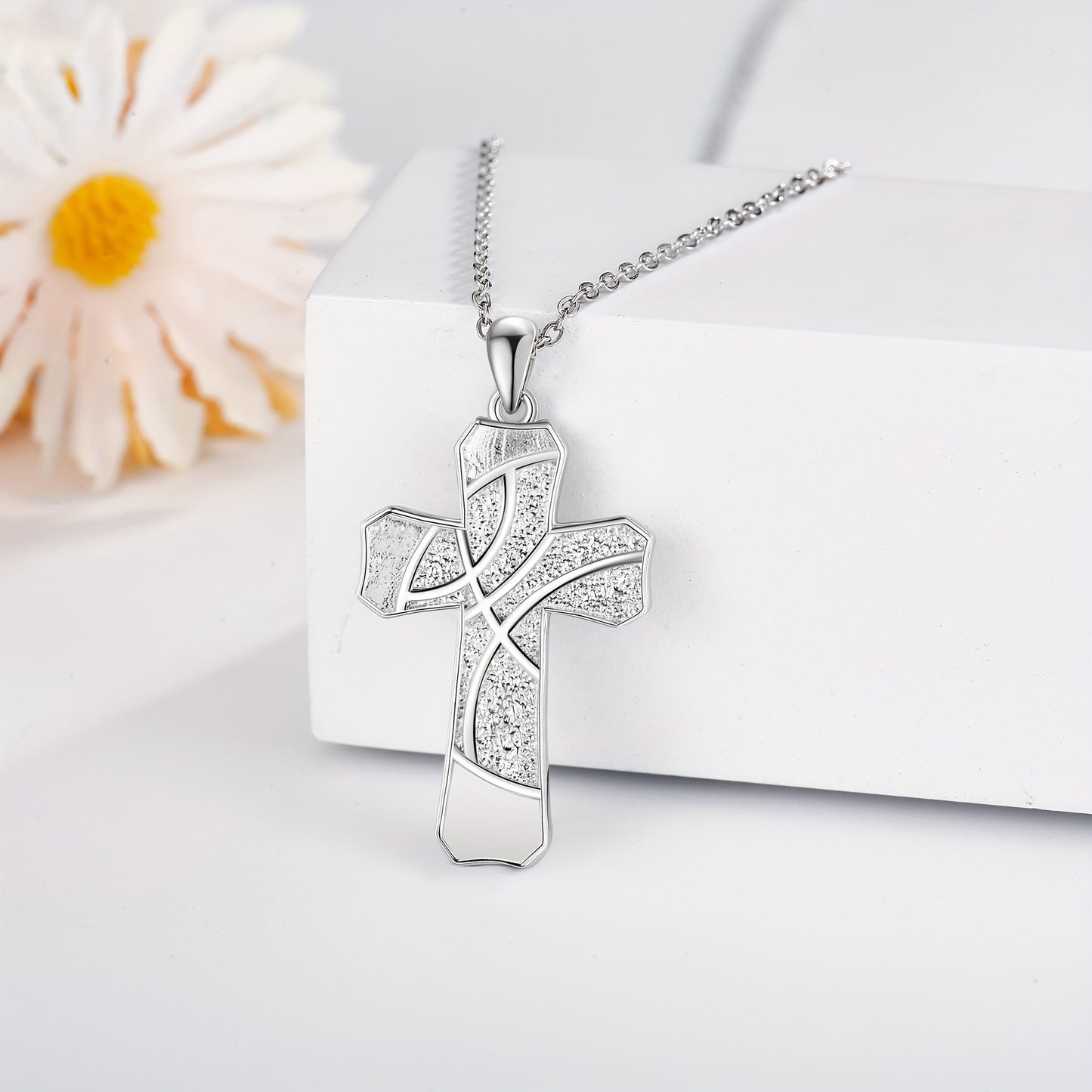 Sterling Silver Basketball Cross Necklace Pendant Jewelry