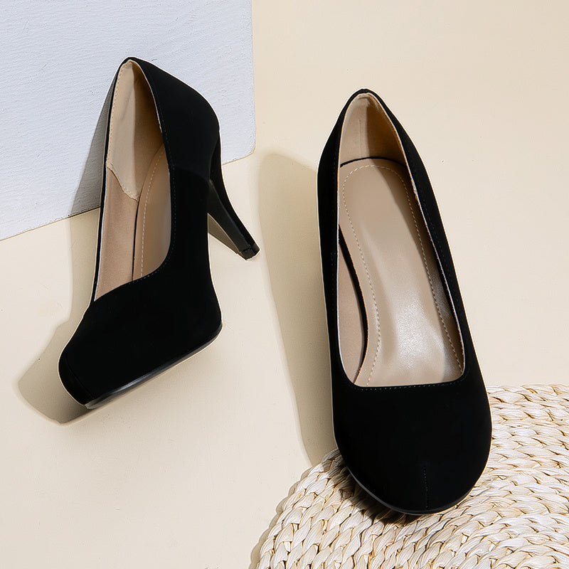Women's Classic Elegant Versatile Low Stiletto Heels