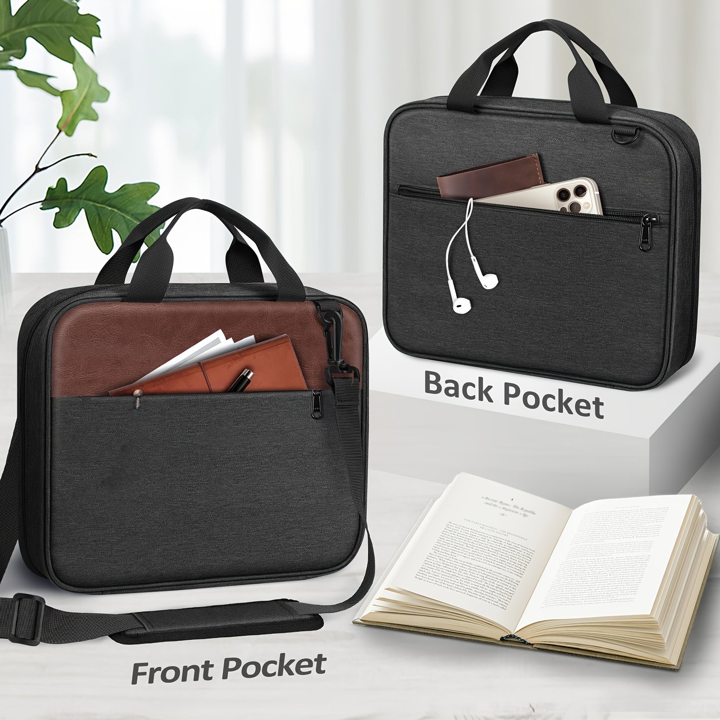 Bible Carrying Book Case With Detachable Shoulder Strap