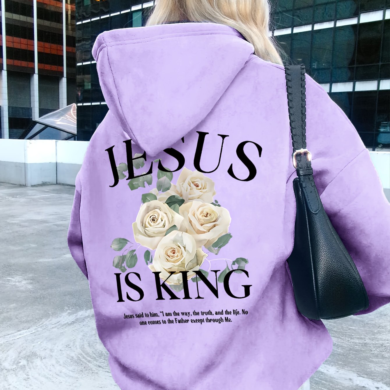 Inspirational Hoodie Faith Is King Polyester Long Sleeve