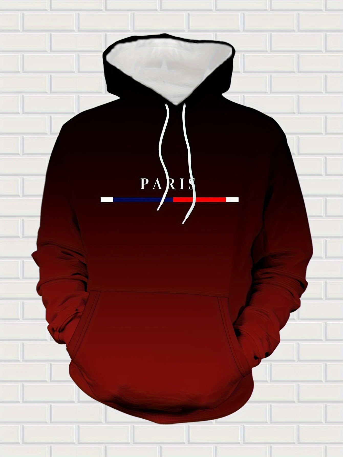 In His Divine Power Autumn Winter Gradient Hoodie Set