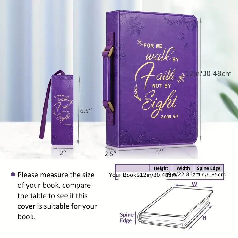 FINPAC Classic Bible Cover Large PU Leather Church Bag Durable and Stylish Design