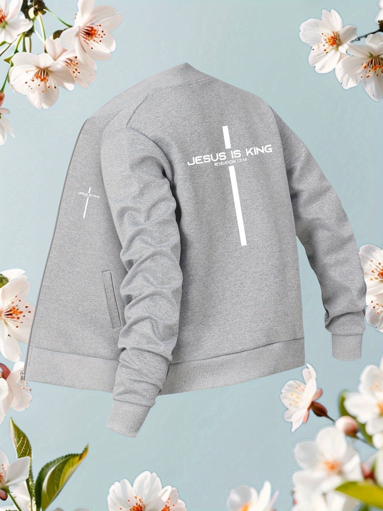 In His Divine Power Jesus Is King Bomber Jacket Casual